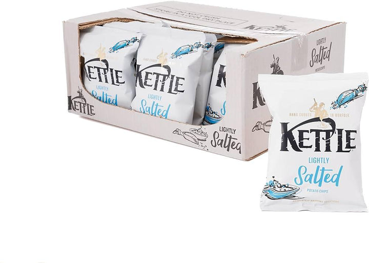KETTLE Chips Lightly Salted Crisps 40g, Pack of 18
