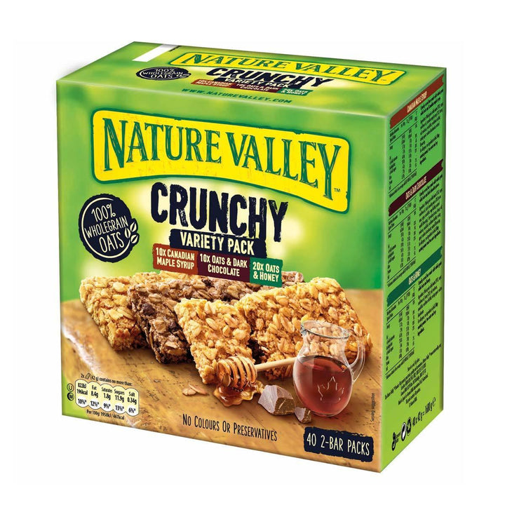 Nature Valley Crunchy Bars Variety Pack of 40 x 42g